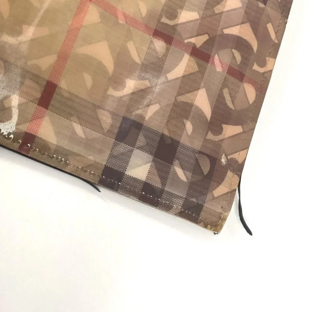 BURBERRY Logo Check TB pouch bag with strap Clutch bag Nylon Beige/Black - Picture 10 of 15
